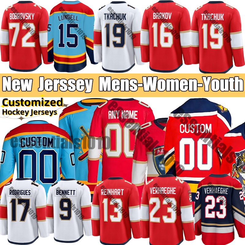 #19 Matthew Jersey florida pantherrs Reinhart hockey jersey #16 Aleksander Bobrovsky Barkov Jersey Sam Tkachuk Sergei Sam Bennett Hockey Jerseys PanthersS Jersey