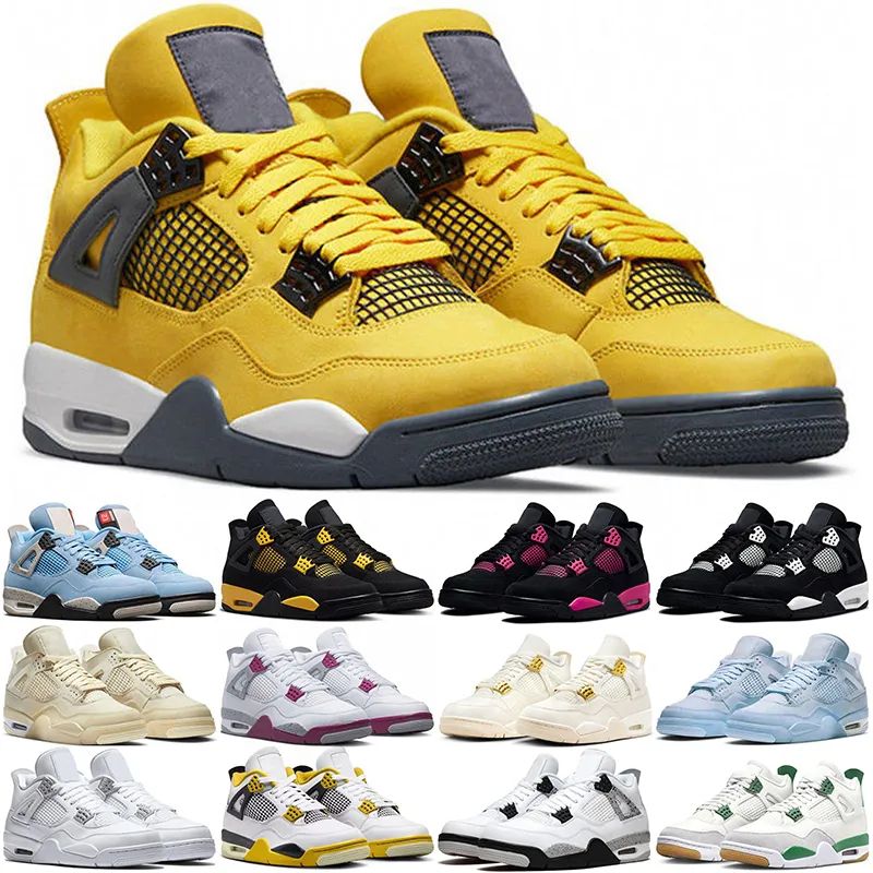 Designe 4 Basketball shoes Men Women 4s Sneakes Won Blue Panda Militay Black Cat 2025 Puple Thunde Cool Gey Bed Spots Mens Taines