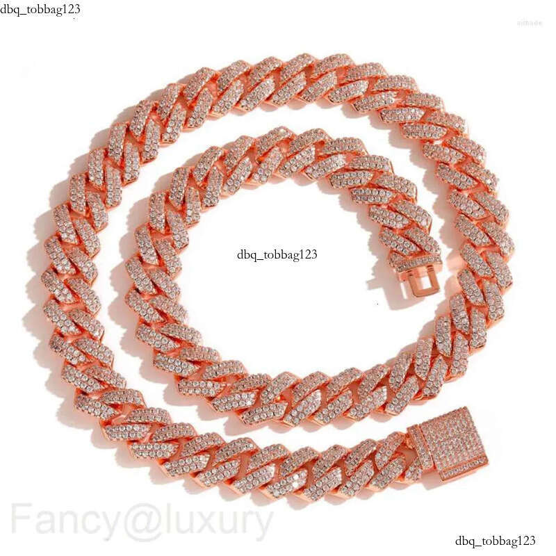 necklace moissanite chain Iced Out Cuban Chain 13MM Micro Paved CZ Stone Fashion Hip Hop Jewelry For Men Women Gift