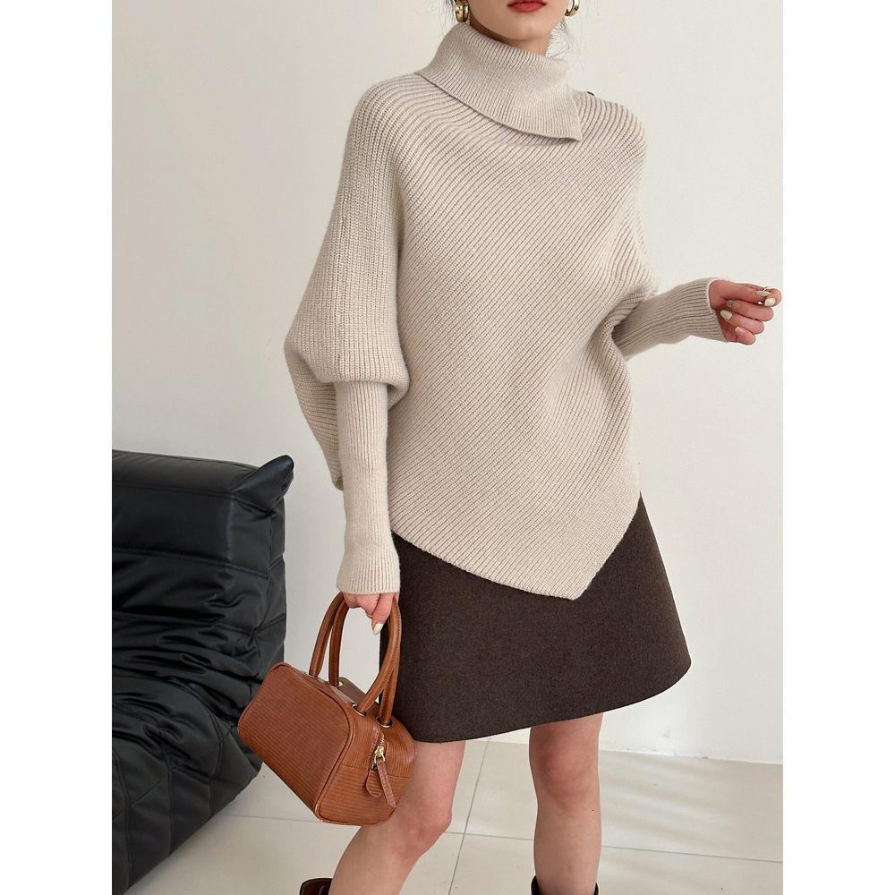 2025 Autumn/Winter New Top Designer Jacket Luxury Women's High End Sweater design Elegant Interior High Collar Knitted Top Irregular Open Skirt C