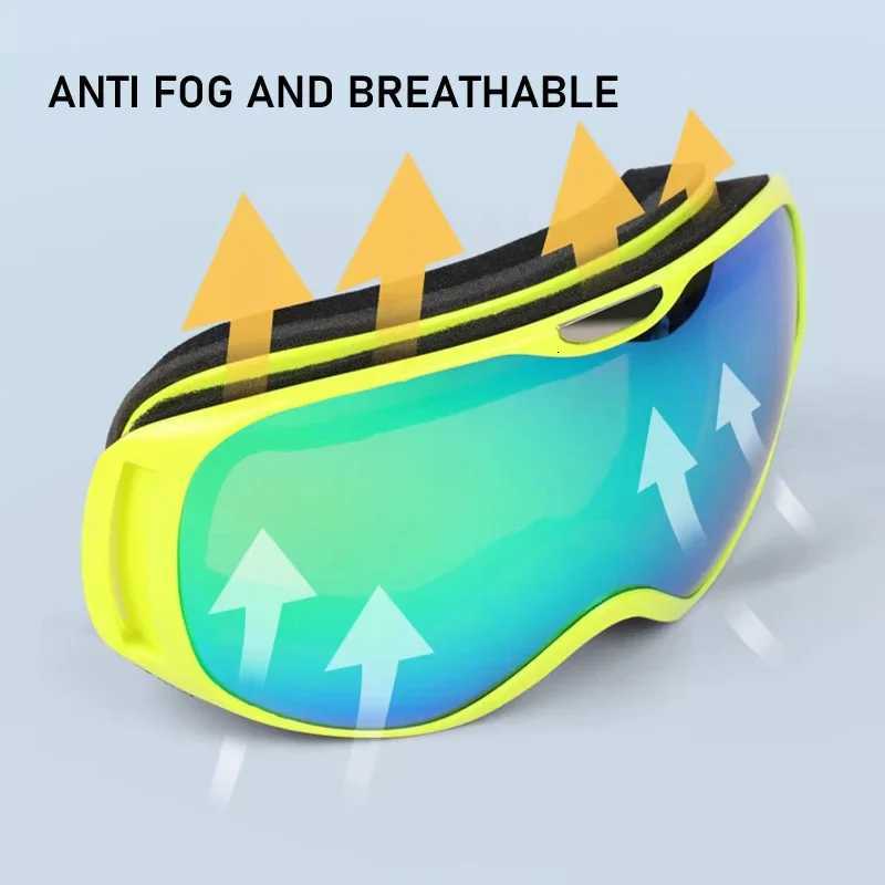 Kids Ski Goggles Snow Glasses Winter Outdoor Sports Snowboard Eyewear Doublelayer Anti Fog for Boys Girls Age 312 D251018