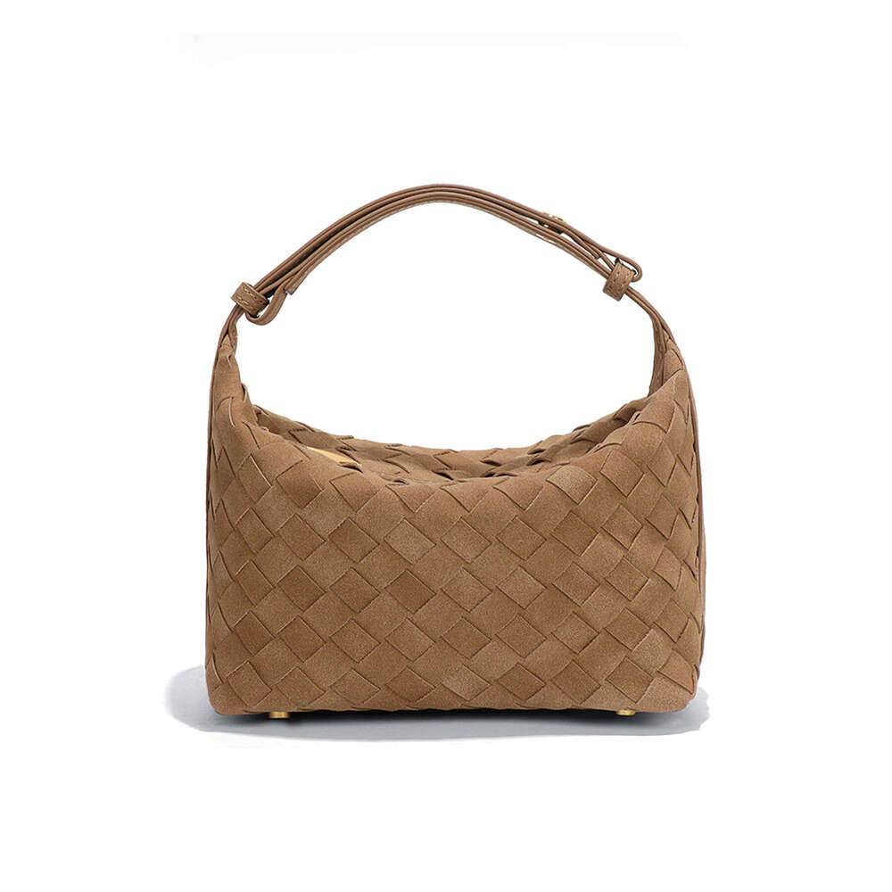 Hot-Selling New Matte Suede Hand-Woven Handheld Lunch Box Simple Compact Single Shoulder Crossbody Bento Bag