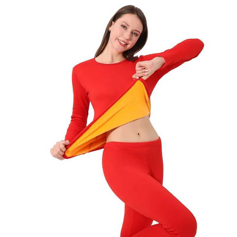 New Autumn Gold Velvet Thickened Warmth Set Mens Round Neck Fleece Lined Heavyweight Clothes Womens Couple Underwear 2pcs Set T251018