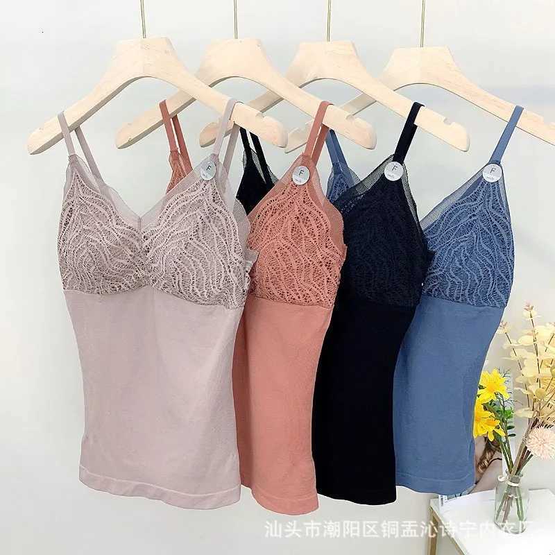 Autumn and Winter Seamless Bottoming Vest Underwear Lace Beautiful Back Long Spaghetti Straps Chest Wrap T251018