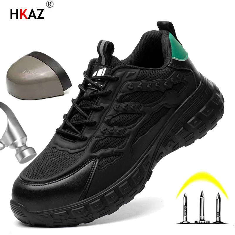 High Quality Indestructible Safety Shoes Men Work Sneakers Light Security Boots Men PunctureProof work Boots Steel Toe Shoes 251011