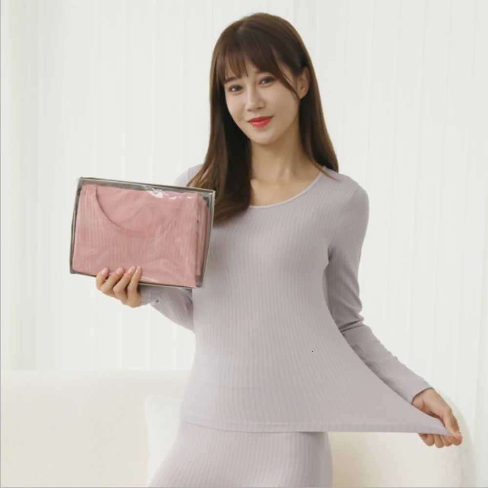 1set Womens Thermal Underwear Winter Clothes Seamless Thick Warm Suit Lingerie Femme Legging Thermo Long Sleeve Top T251018