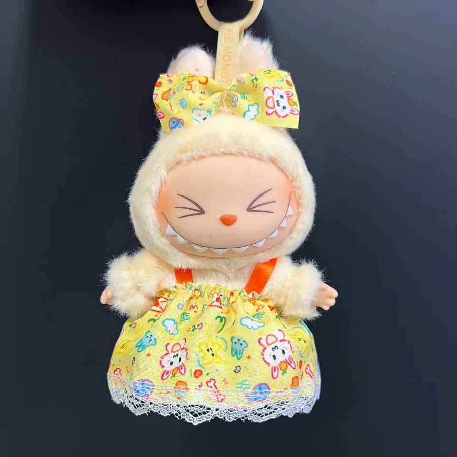 Cute Mini Plush Doll Clothes for 17cm Labubu Many Kinds of Overalls Clothes AccessoriesT251018