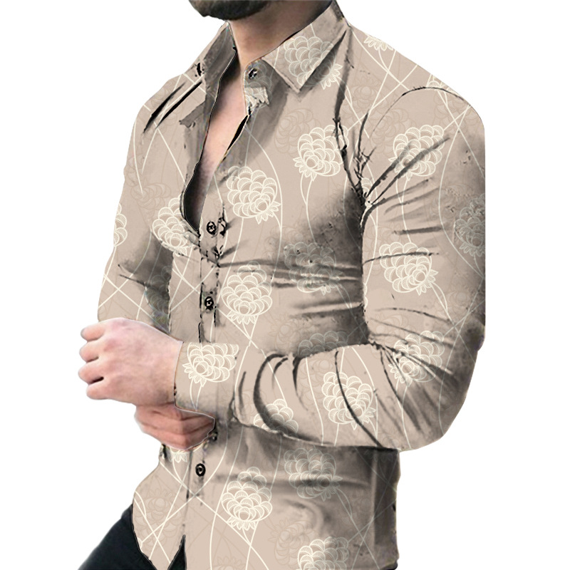 Mens Fashion designer man Shirt Business Shirts Formal Clothing design party coctail shirt tops dress Hawaiian Button up Shirt