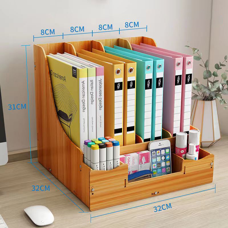 Home Multi-Level Desk Organizers with Drawers Modern Stationery & Document Rack