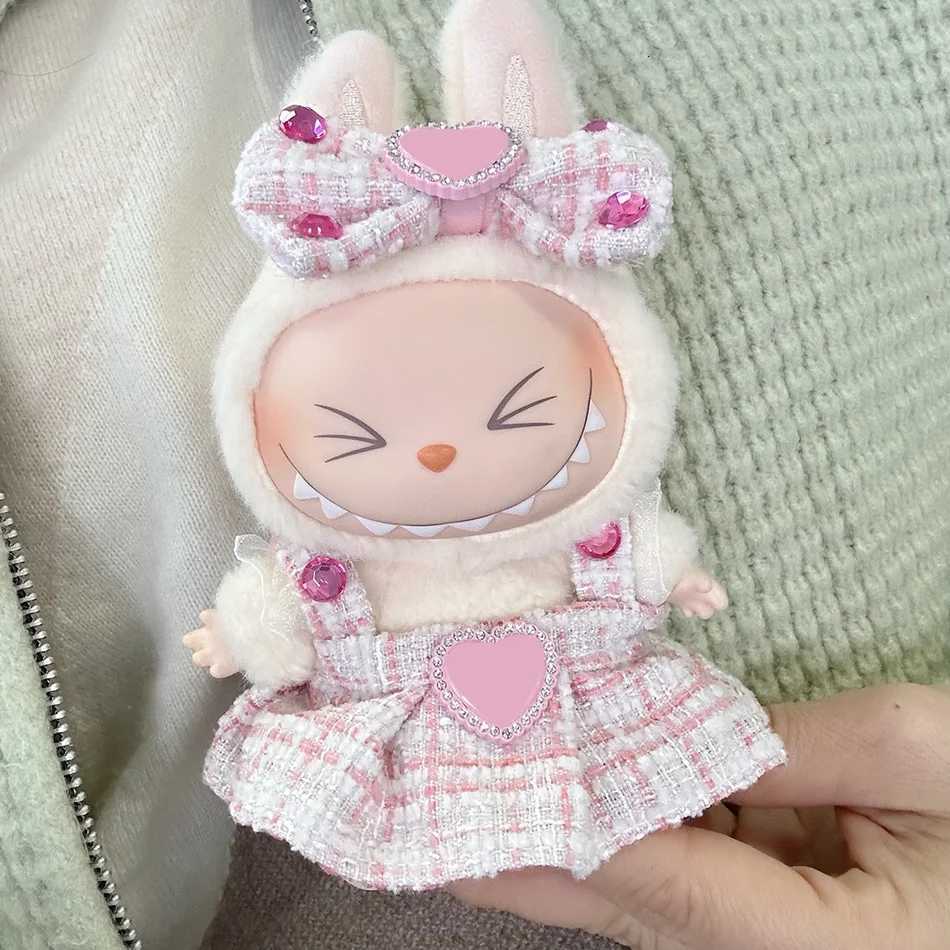 Suitable for 1517cm labubu V1 V2 pink noble princess dress heartshaped clothes decoration accessories birthday giftsT251018