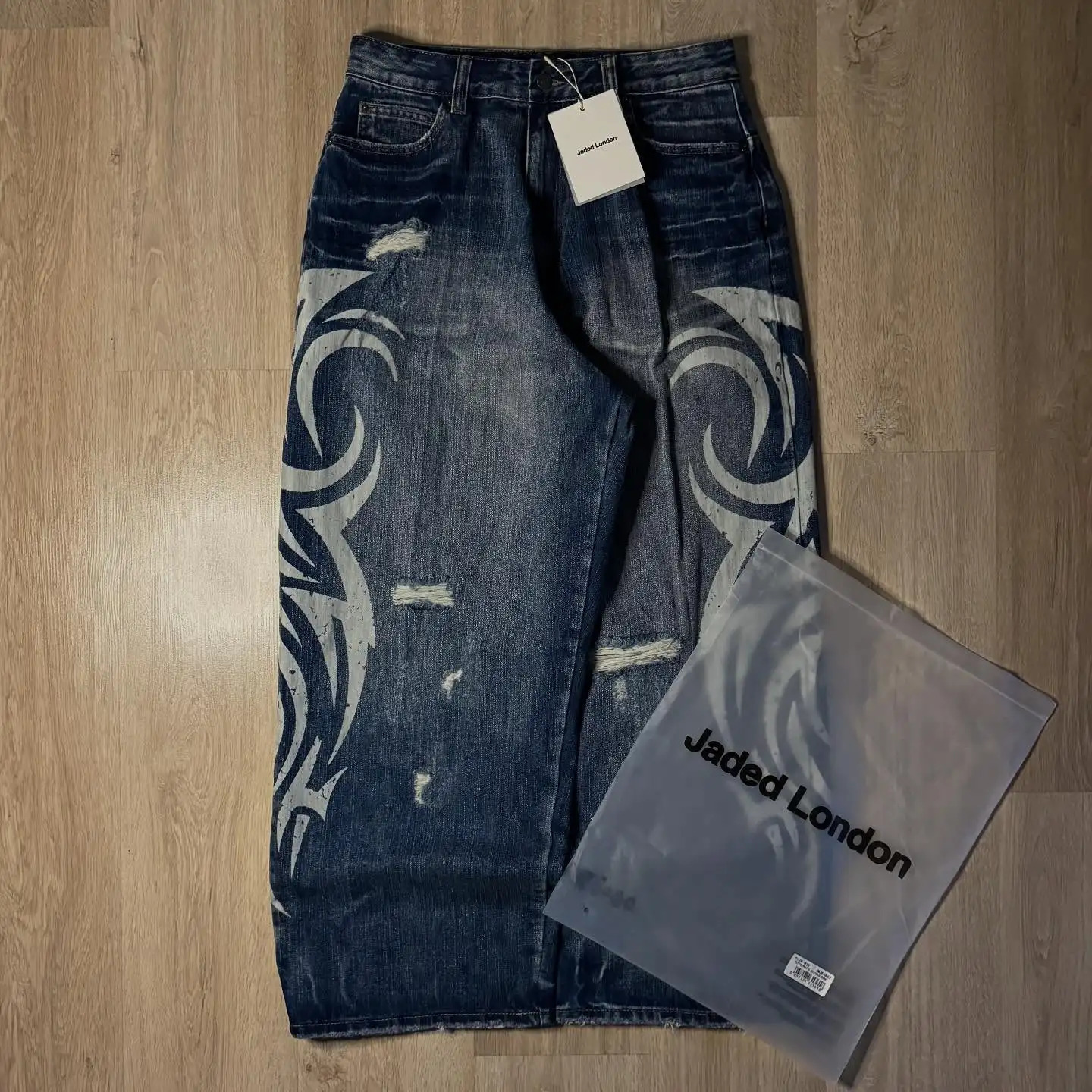 Y2K Pink Baggy Jeans Vintage Printing Pattern Washed Ripped Hip Hop Streetwear Harajuku Men Women Casual Wide Leg 251009