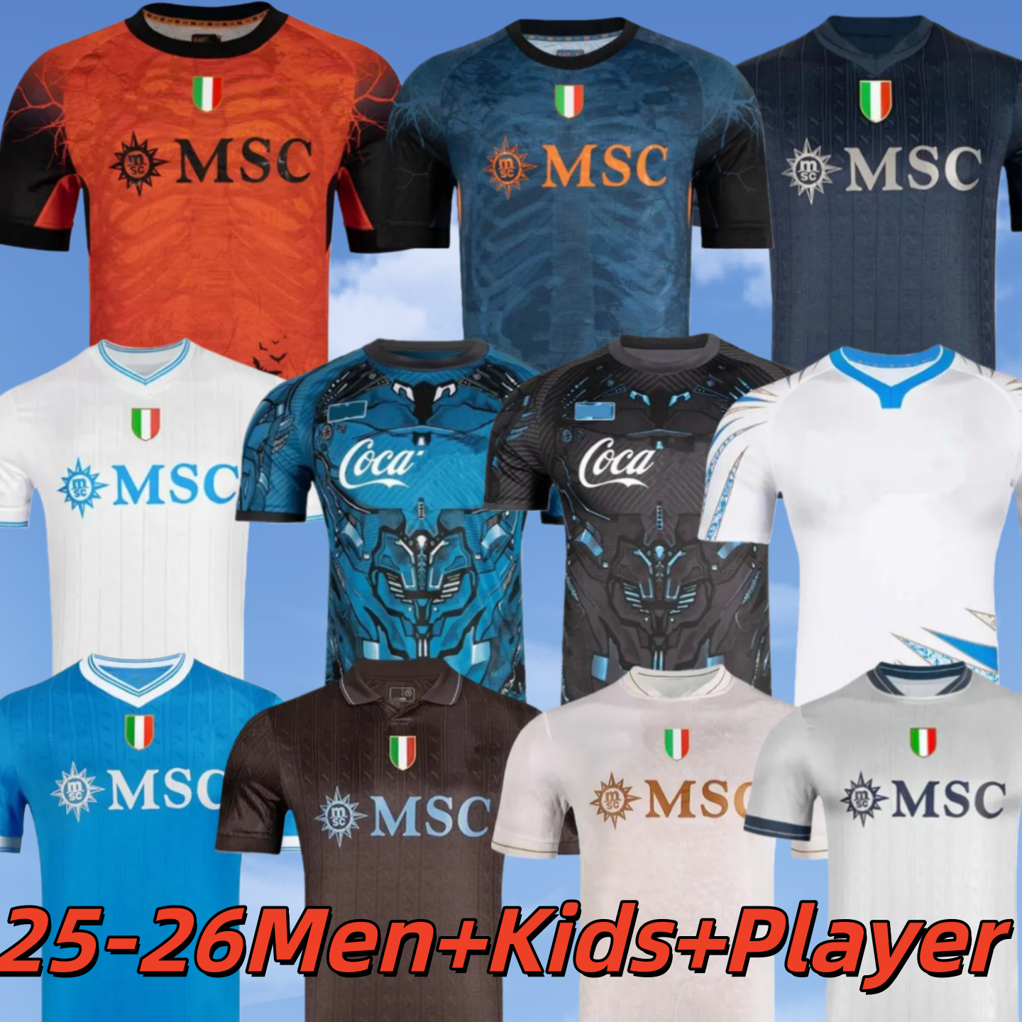 DE BRUYNE 25 26 SSC Napoli LUKAKU soccer jerseys Naples KVARATSKHELIA DI LORENZO LOBOTKA ANGUISSA POLITANO SPINAZZOLA NERES McTOMINAY Men Kids Kit Training 666