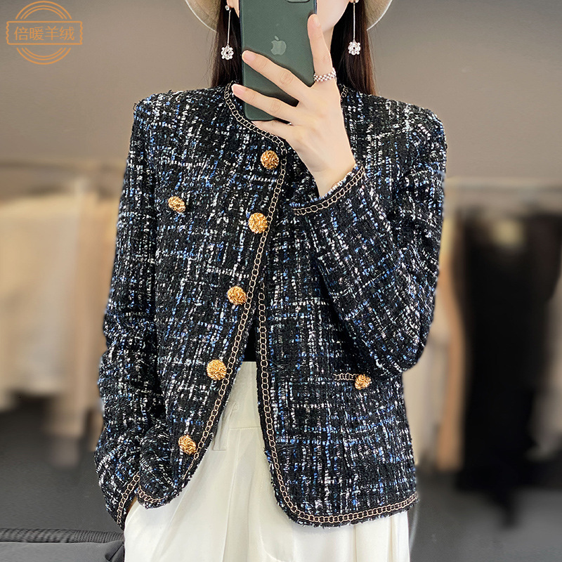 2025 Autumn/Winter New Top New Luxury Floral Knitted fashion Shorthair Women's Coat French Designer Jacket Elegant Social Top