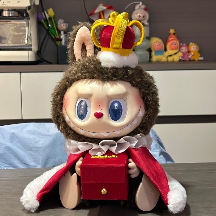 With Original Box 38Cm Big Labubu Doll Vans Jump For Joy Fall In Wild Let's Checkmate Dress Be Latte Time To Chill Mokoko Pronounce Plush Toy For