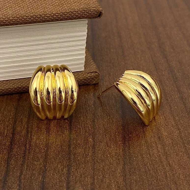 PONYKISS 925 Sterling Silver Needle Minimalist Striped Arcshaped Stud Earrings for Women Trendy Fashion Jewelry Accessories Y251018