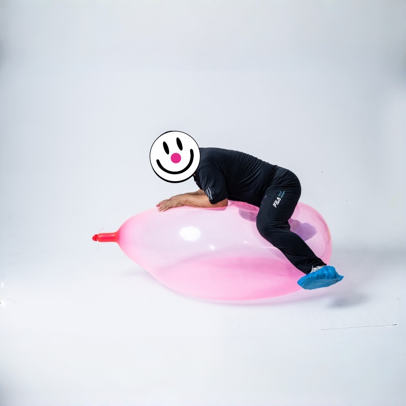 V40 inch quadrangular prism long neck balloon thickened enlarged latex party decoration arrangement bar crush