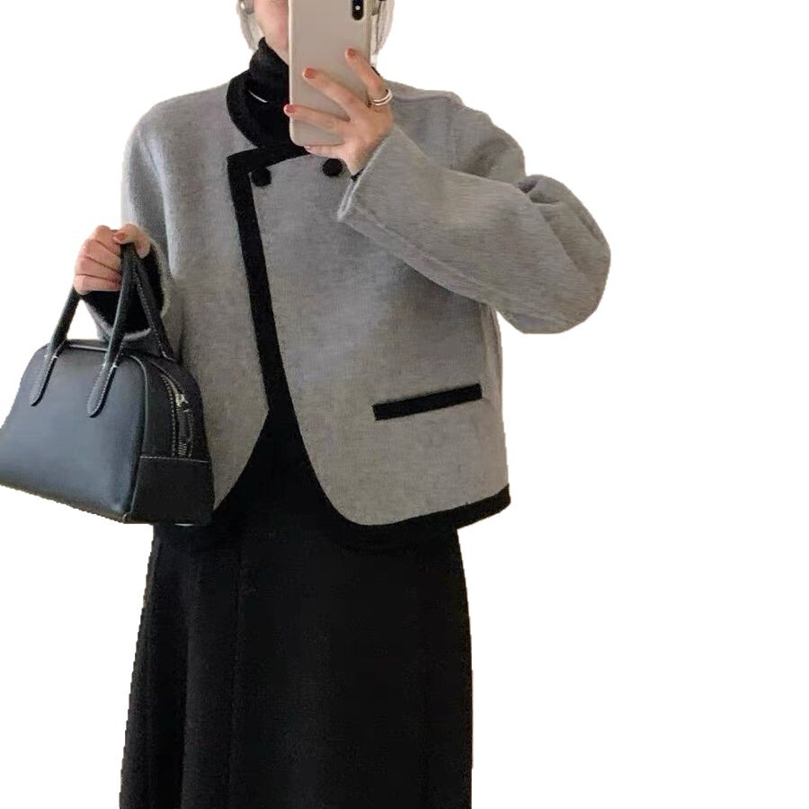 2025 Autumn/Winter New Top Unique and Super Beautiful Grey Designer Jacket Wool Jacket High fashion end Feeling Top Luxury Women's Fashion