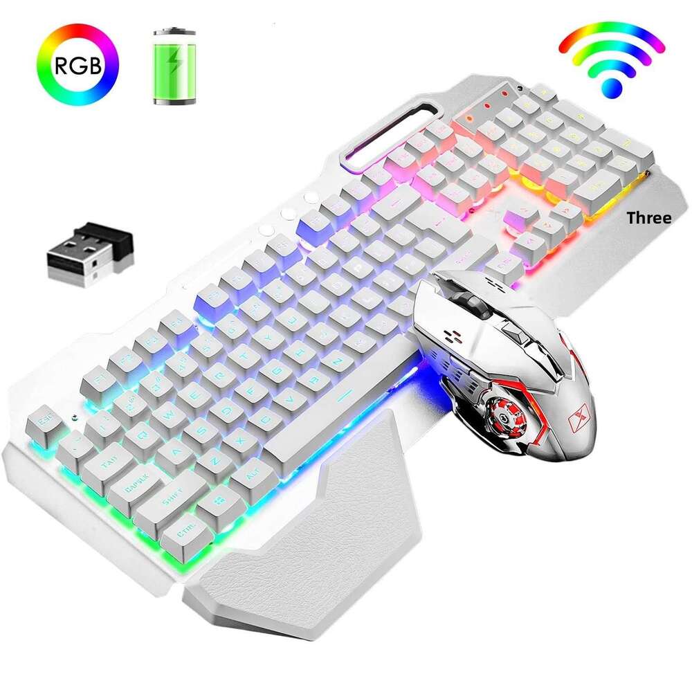 New Alliance K680 Rechargeable Wireless Gaming Mechanical Feel Keyboard and Mouse Set