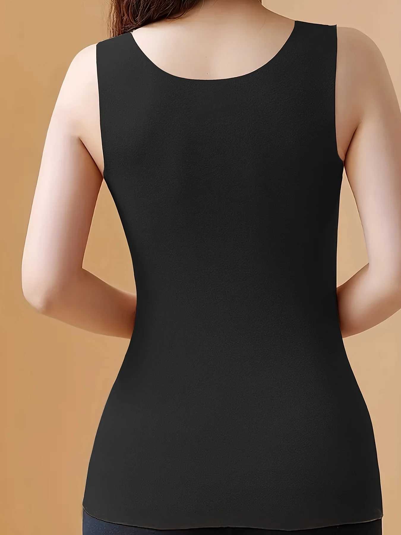 Seamless warm vest for women simple and versatile warm underwear slim fit base shirt warm vest T251018