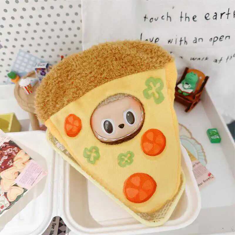 Labubu Clothes For 1517cm Doll Cute Tomato Pizza Hanging Ornament Protective Storage Bag Plush Cotton Idol Doll DIY AccessoriesT251018