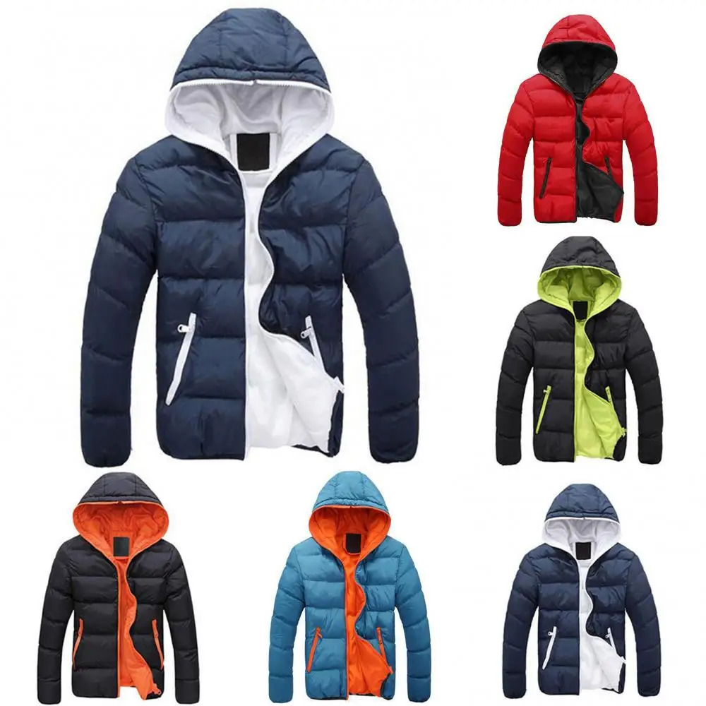 Winter Jacket Hooded Coat For Men Thick Warm Windproof Parka 251009