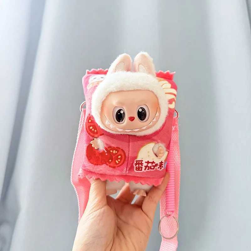Labubu 17cm Dolls Clothes The Monsters Outfit Accessories Clothing Cartoon Yellow Potato Chips Messenger Bag V1 V2 V3 UseT251018