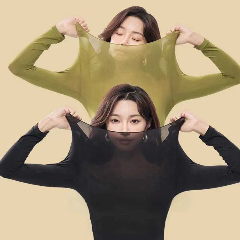 Womens Elastic Long Underwear Set Autumn And Winter Seamless Thickened Doublelayer Thermal Underwear Lady ComfortableUnderwear T251018