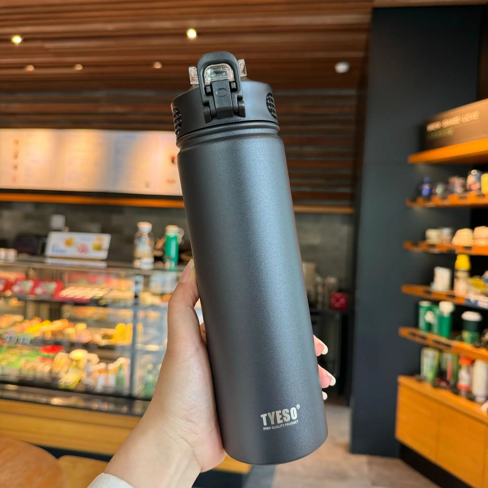 550750ML Water Bottle with Straw Tyeso Vacuum Insulated Flask Thermal Cup Tumbler 304 Stainless Steel Coffee Thermos 251017 W260226