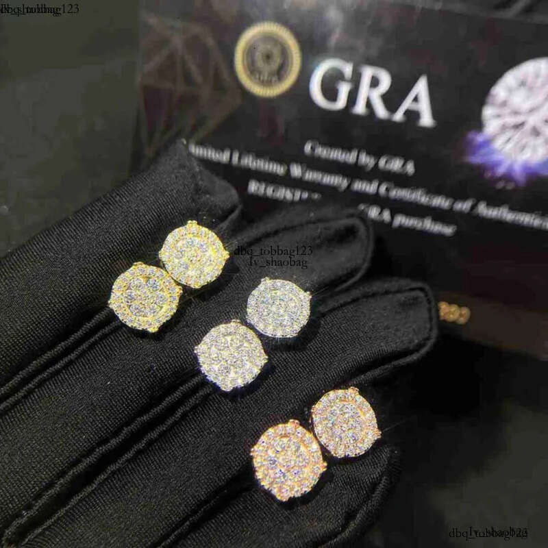 Designer Jewelry Wholesale Price Popular Hot Sale Iced Out Sterg Sier Jewellery Moissanite Vvs Screw Back Stud Earrings Category Gift