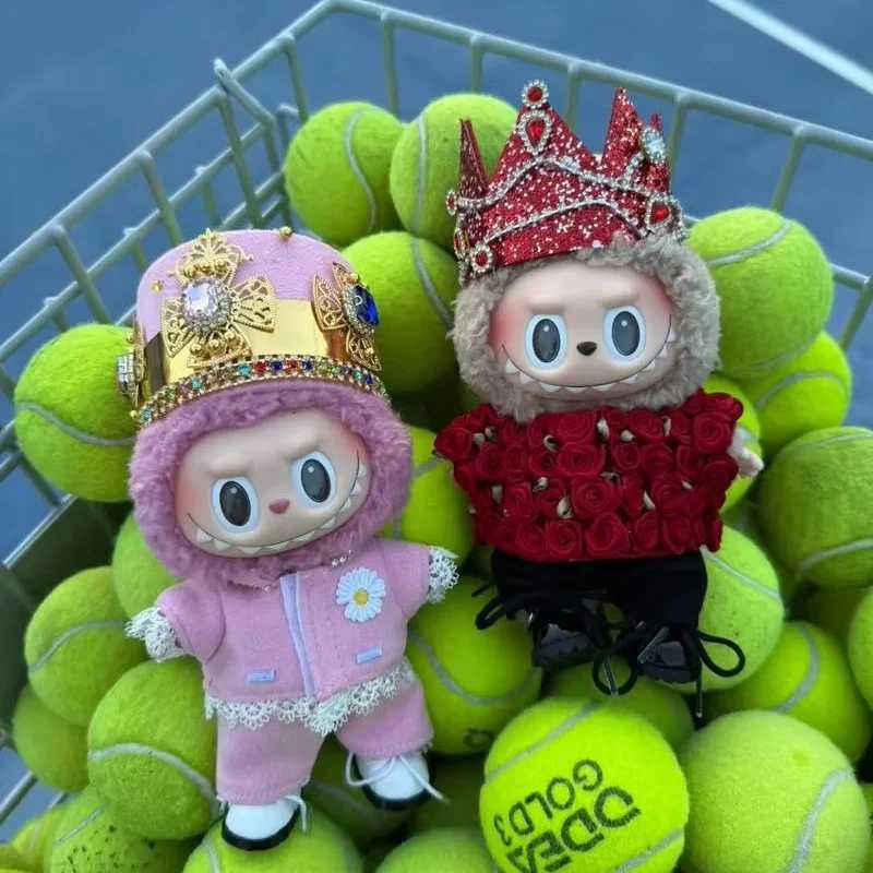 17cm Doll Clothes For Labubu Gd Concert Same Labubu Clothes Mini Doll Outfits Rose Jacket Crown Set Dolls Accessories Korea KpopT251018