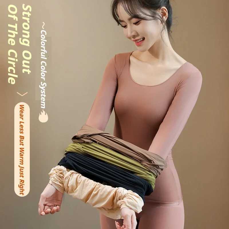 Two Piece Set Thermal Underwear Winter Clothes Women 2025 Ultrathin Heating Hyaluronic Acid Skin Lingerie Sets T251018