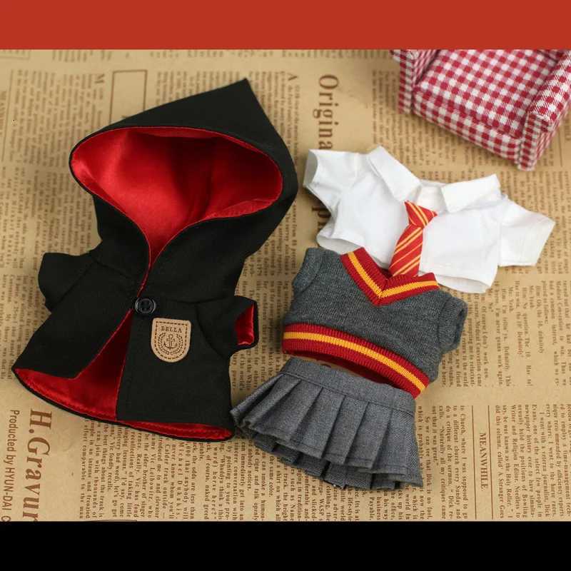 For 17cm Labubu Doll Clothing School Magic Set Fashion Cape Suit Clothing Shoes Glasses Accessories GiftT251018
