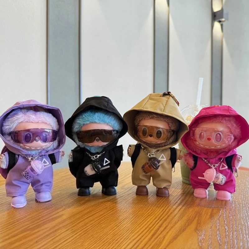 For 1517cm Labubu Doll Outdoor clothes windproof jacket goggles set Labubu Clothing designer Backpack shoes DIY AccessoriesT251018