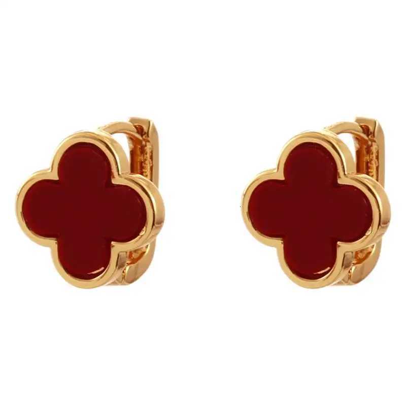 Korea Trendy Elegant Lucky Flower Earrings For Women Mini Leaf Earring Personality Commute Jewelry Gift Y251018