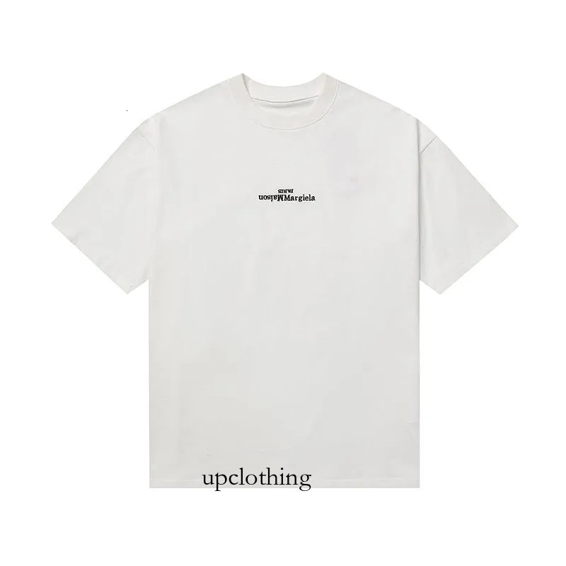 Shirt Maisons Margeila Designer Numeral Pattern Graffiti Print Shirts Men Couples Digital Printing Masion Margela Short Sleeve Tees S Ing 0D8