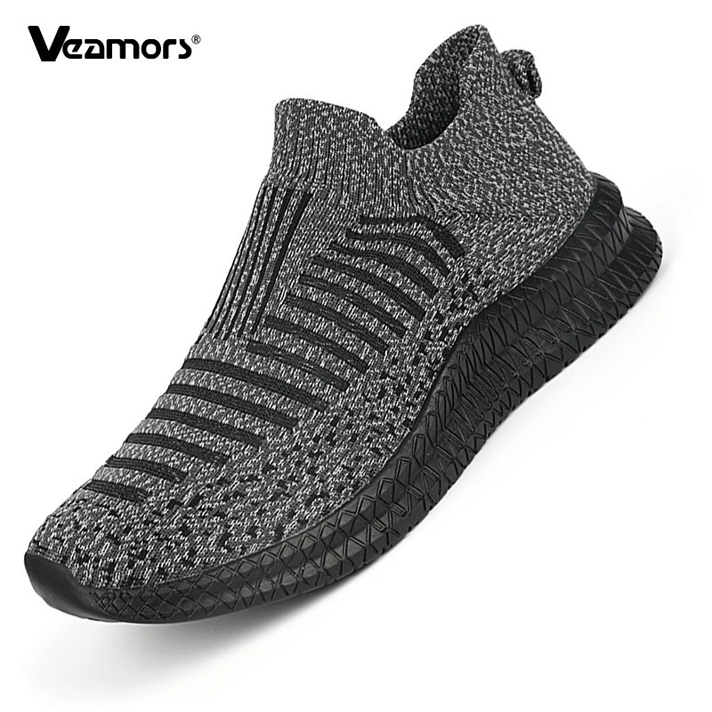 Mens Slipon Mesh Walking Shoes Elastic Soft Casual Sports Shoes Male Breathable Flat Running Jogging Sneakers Size 3846 251013