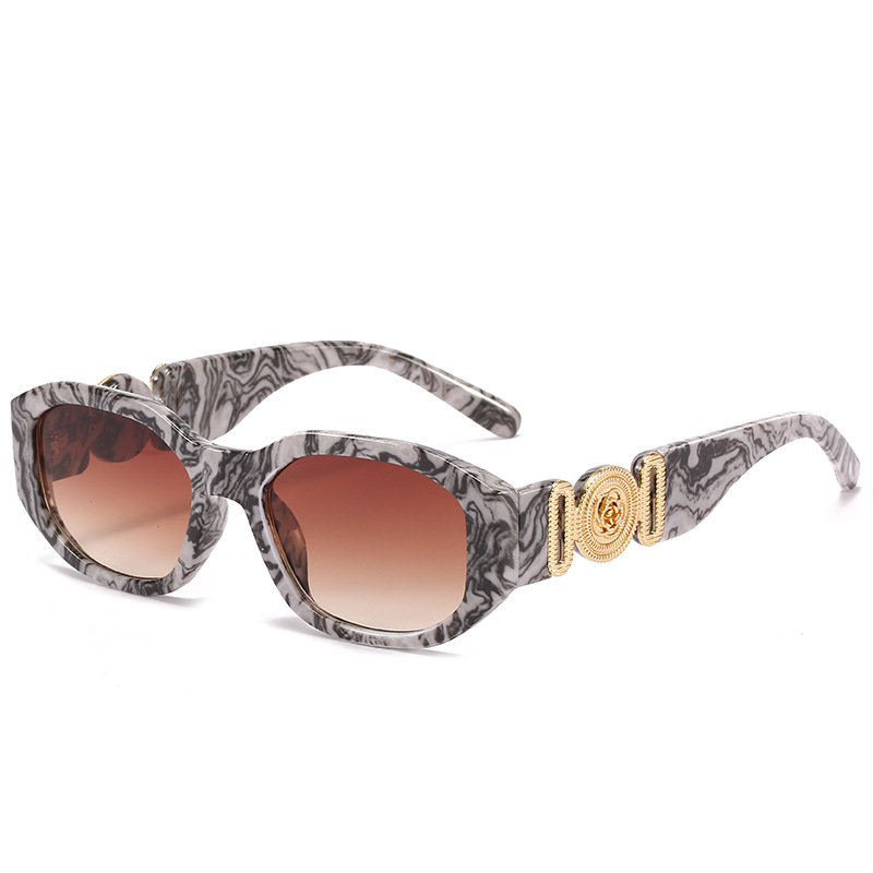 New Arrival: European & American-Style Asymmetrical Head-Shaped Sunglasses Unique Small-Frame Sunglasses Trendy Sunglasses Cross-Border Wholesale