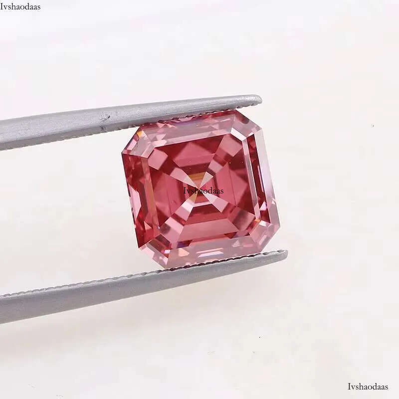 Asscher Cut 4.03carat Hpht Cvd Fancy Pink Lab Grown Loose Dias Synthetic Dia Factory Wholesale