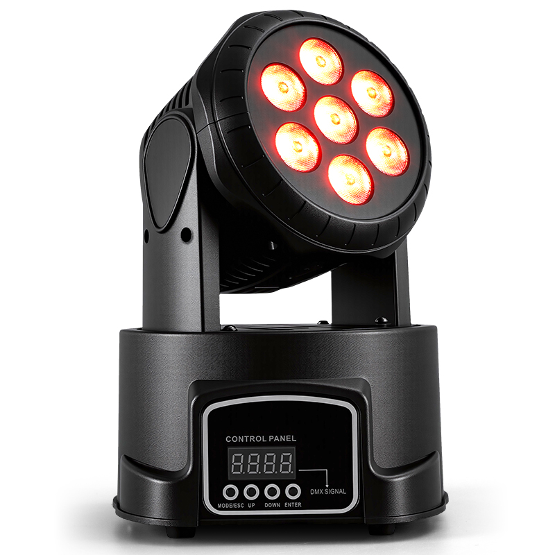 UPS DHL 7 LED lamp beads 54W lamps swaying stage lights Alloy frame with high-temperature resistant plastic Stage party lights