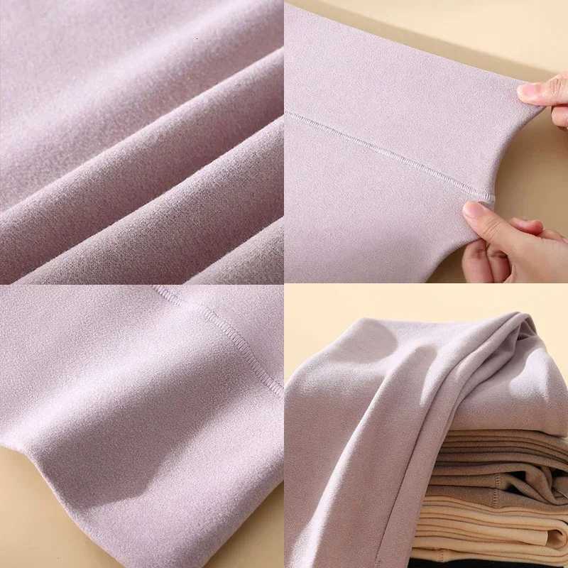 Women Thermal Underwear Winter Long Sleeve Bottoming Top Seamless Thick Double Layer Warm Lingerie Woman 2 Pcs Set Sleepwear602 T251018