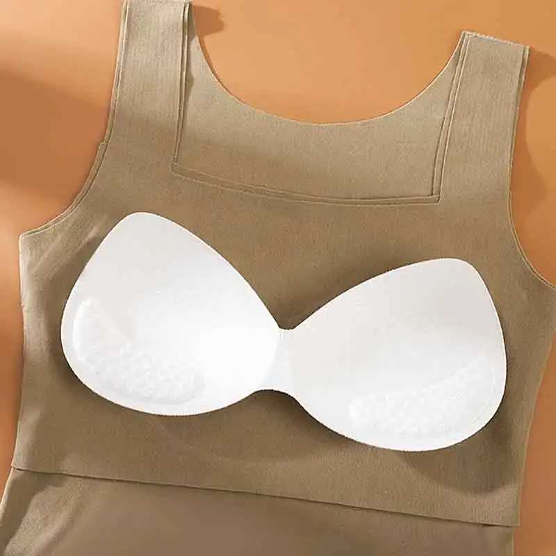 Thermal Underwear Winter New Heating Velvet Warm Tank Tops Solid Color Underwear Women Bottoming Wear Slim Waistcoat T251018