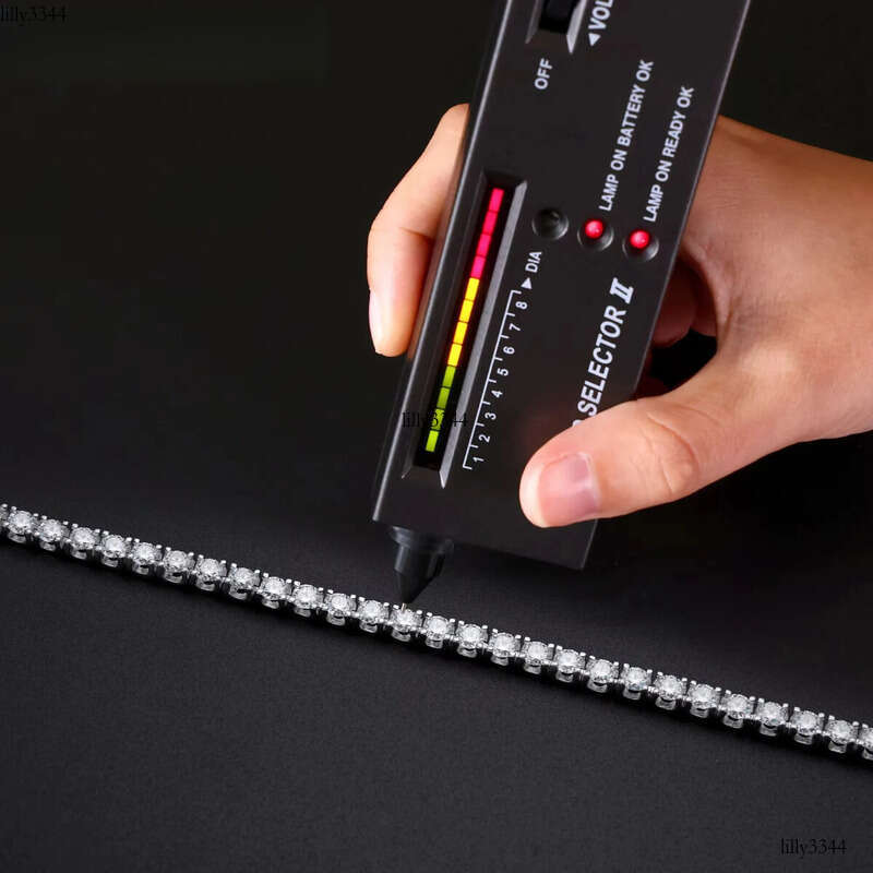 Women S 5Mm Tennis Chain Mens Sier Moissanite Bracelet Men