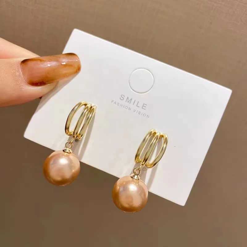 Korean Style Three Tube Pink Imitation Pearl Pendant Earring for Women Girl Gift Sweet Jewelry Wholesale Y251018