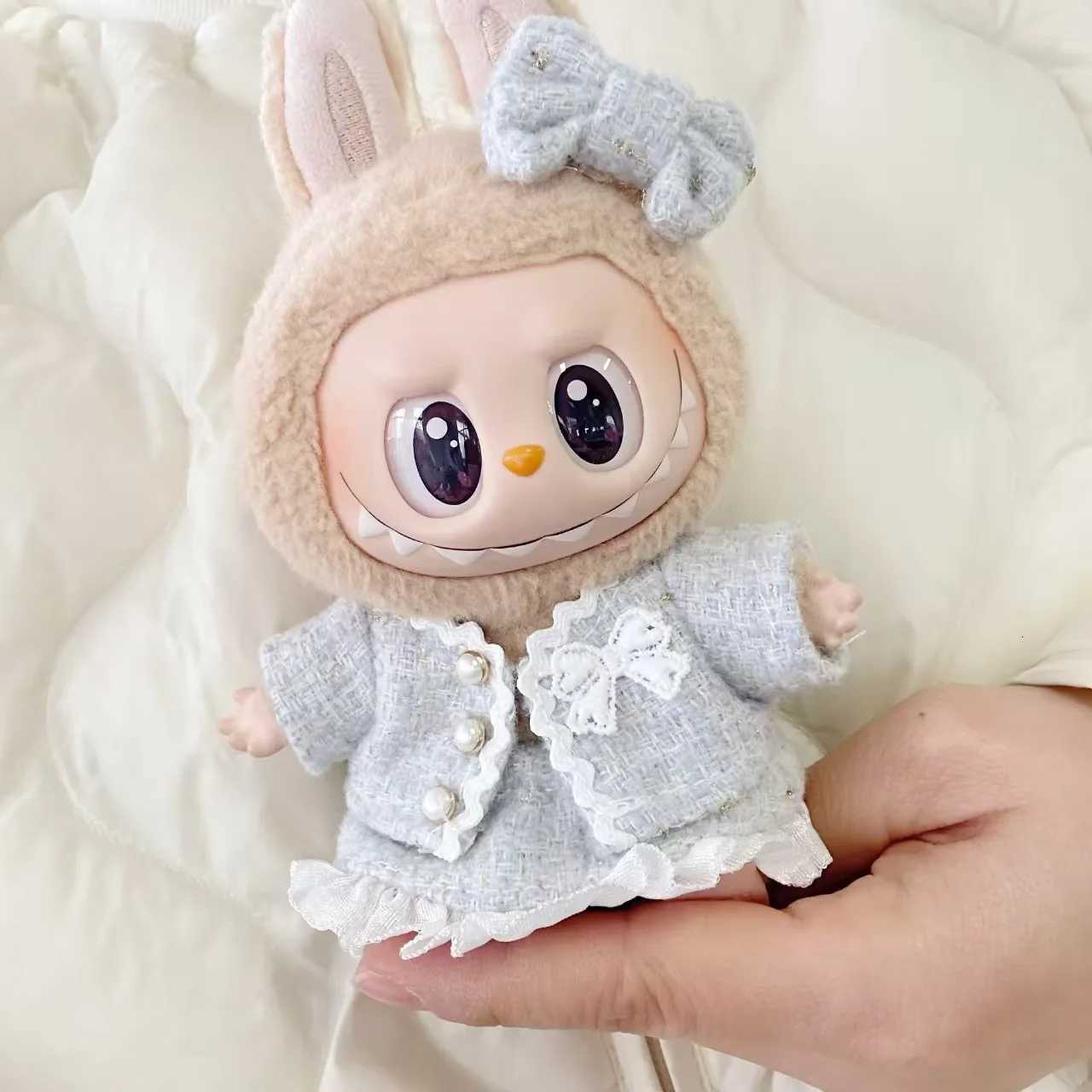 Sweet Princess Style Dolls Cloth for Labubu 17cm The Monster Outfit Accessories Clothing DIY Kids Gift Highquality Dress CloakT251018