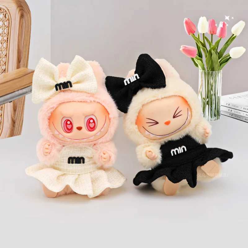 For 17cm Labubu Doll Clothes Princess Dress Bow Tie TwoPiece Set Doll Accessories Doll Ropa Clothing V1 V2 Clothes for LabubuT251018