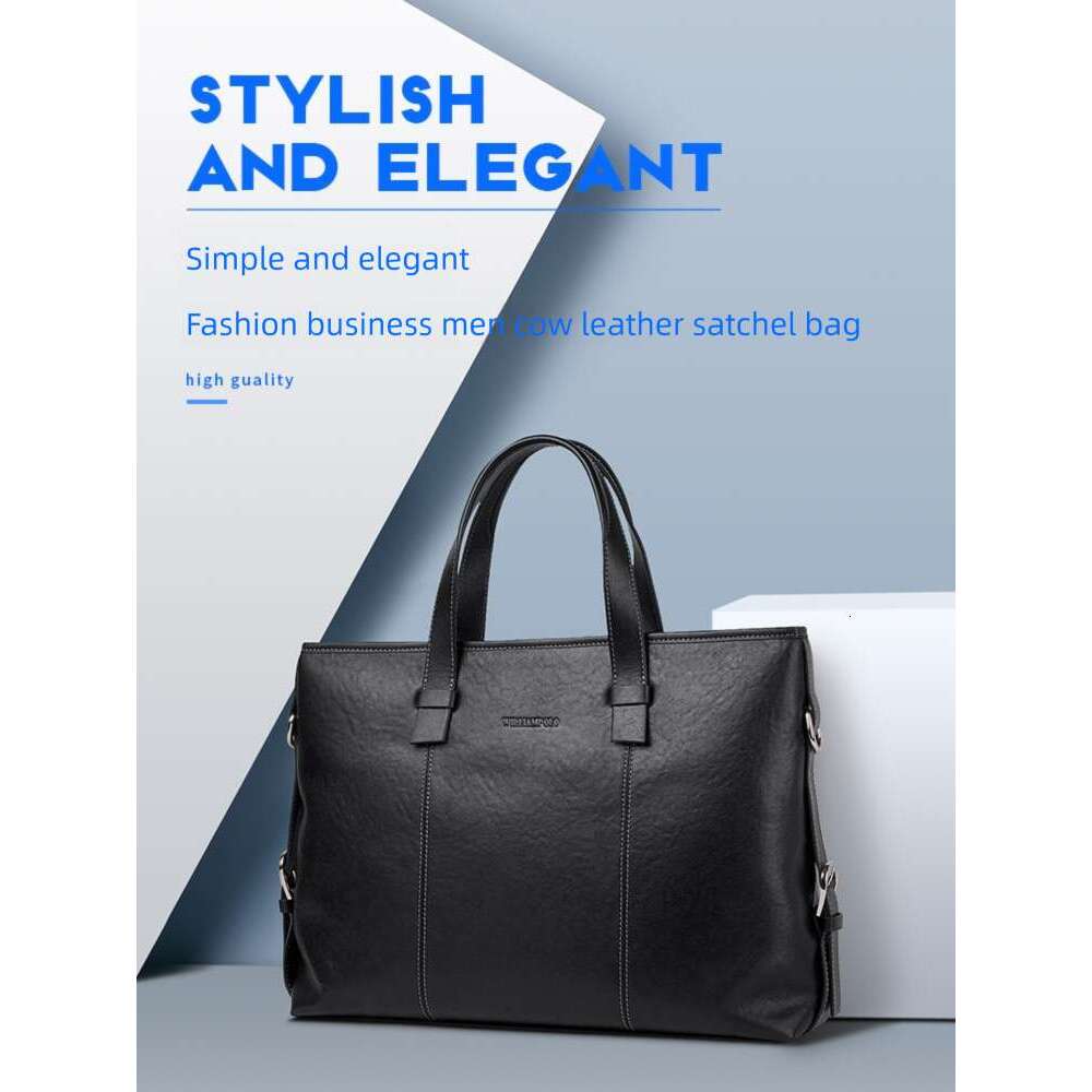 Luxury bag Single Shoulder Men s Handbag Leather Business Multifunctional Simple Large Capacity Briefcase for