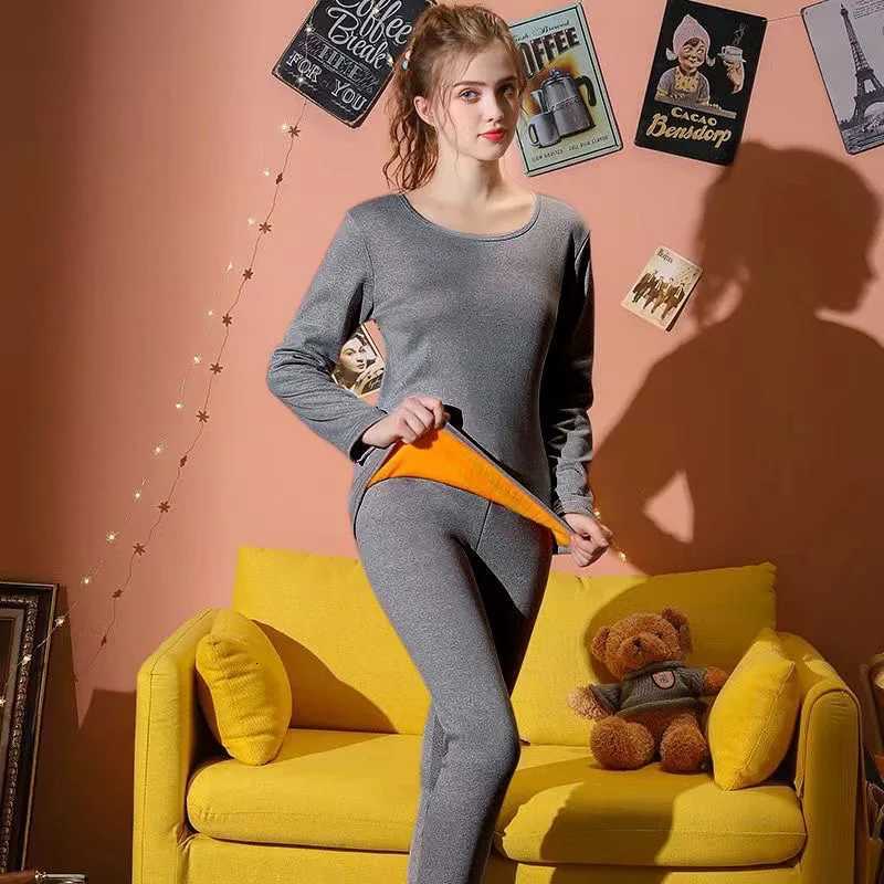 New Warm Thermal Underwear Sets Sexy Ladies Intimates Long Johns Women Female Middle Collar Thermal Shaping Clothes T251018