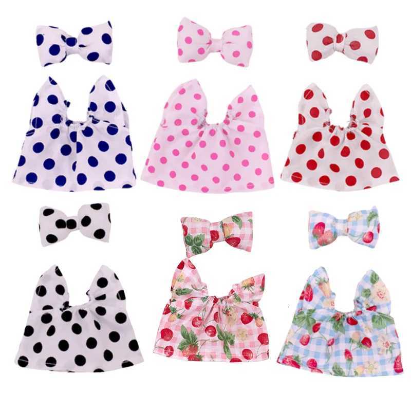 3Pcs Doll Clothes Bow Hair AccessorySkirtPrincess Shoes Cute Pretty Dresses For Labubu 17CM Plush Doll SetGirl Toy Gifts DIYT251018