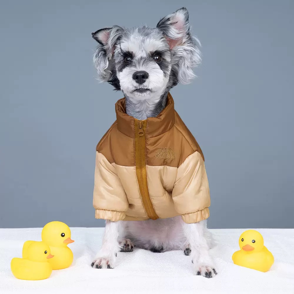 The Dog Face Dog Jacket Designer Dog Clothes Luxury Waterproof Dog Winter Coats, Cold Weather Dog Apparel with Zipper Closure for Small Medium Dogs Gr