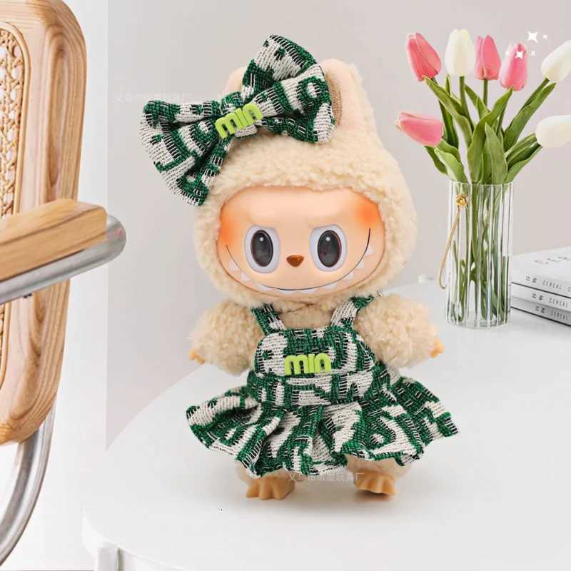 For 17cm Labubu Doll Clothes Princess Dress Bow Tie TwoPiece Set Doll Accessories Doll Ropa Clothing V1 V2 Clothes for LabubuT251018